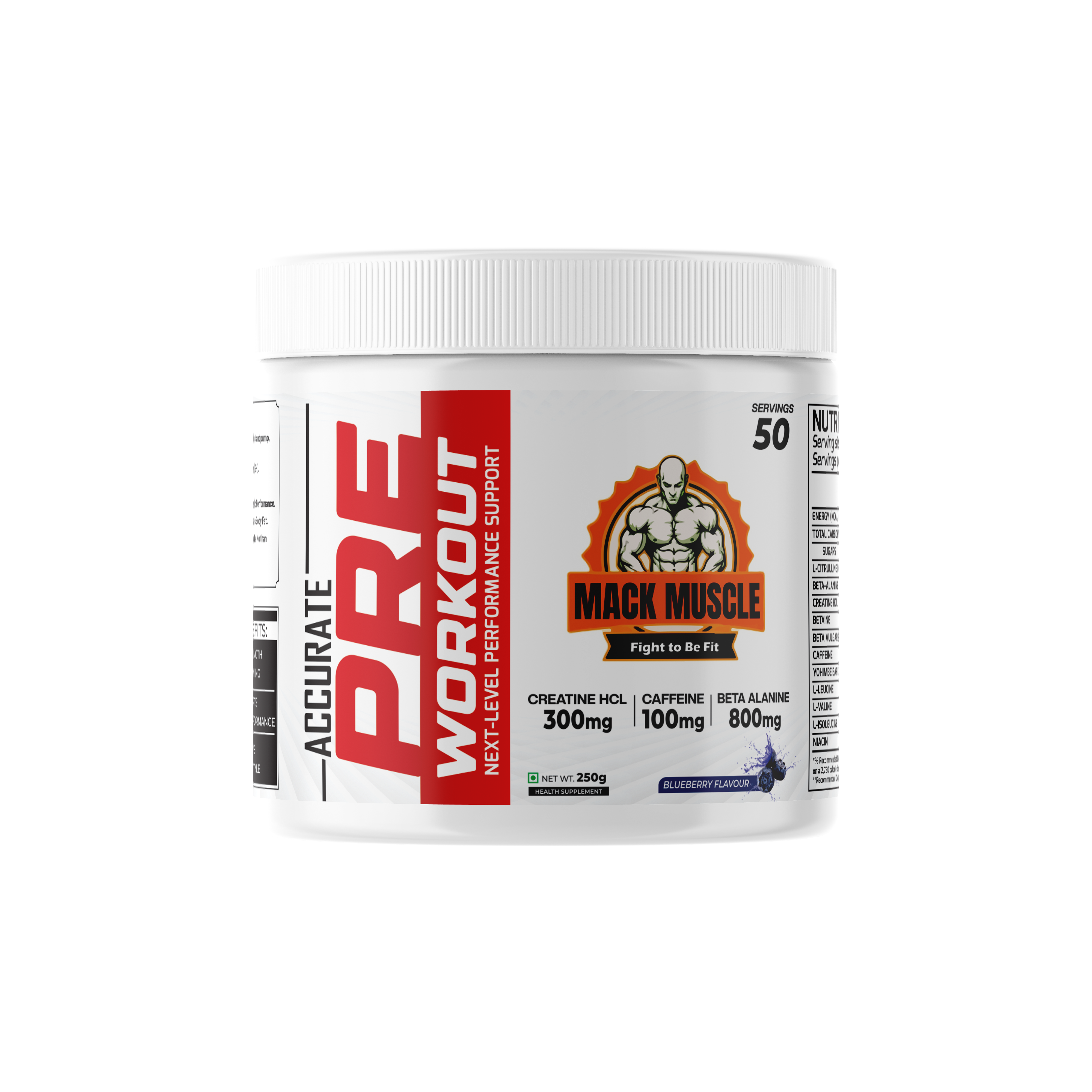 Mack Muscle Preworkout Blueberry
